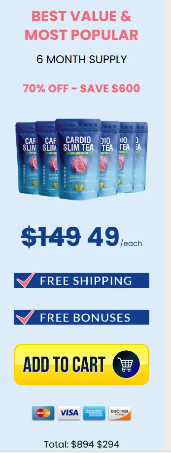 Cardio Slim Tea 6 bottles